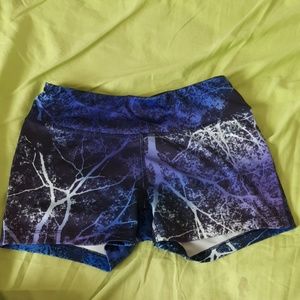 Blue workout shorts